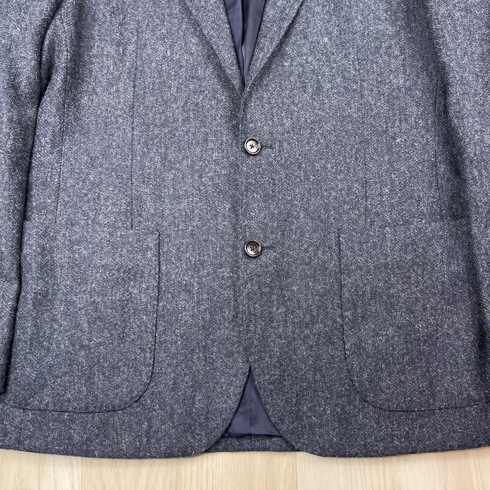 J.Crew Ludlow Slim-fit Unstructured Blazer in English Wool-Cotton Size 42L Blue - Picture 3 of 14